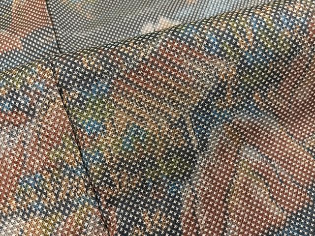 平和屋着物■上質な紬　風景文　正絹　逸品　BAAY0530mz