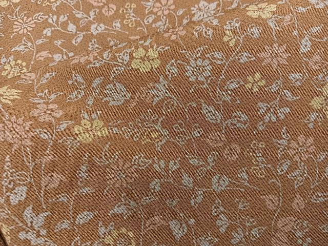 平和屋着物■上質な小紋　枝花文　正絹　逸品　BAAY0532mz