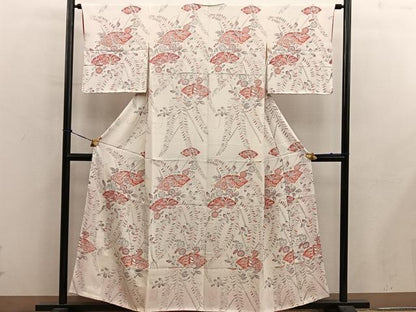 平和屋着物■訪問着　地紙花文　正絹　逸品　BAAY0533mz