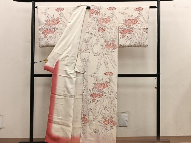 平和屋着物■訪問着　地紙花文　正絹　逸品　BAAY0533mz