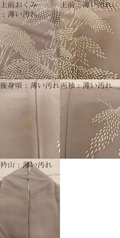 平和屋着物■訪問着　枝葉文　正絹　逸品　BAAY0537mz
