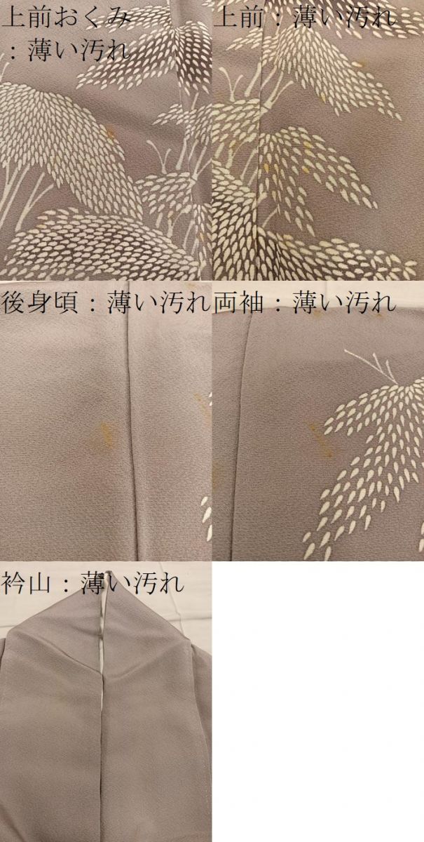 平和屋着物■訪問着　枝葉文　正絹　逸品　BAAY0537mz