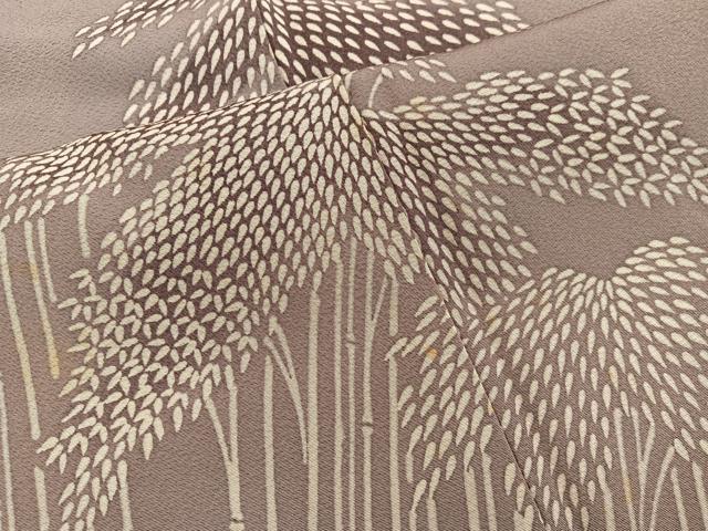 平和屋着物■訪問着　枝葉文　正絹　逸品　BAAY0537mz
