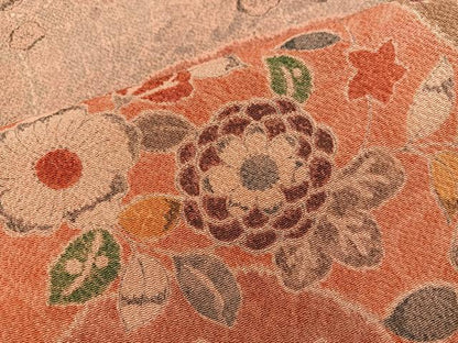 平和屋着物■訪問着　菊花文　鬼しぼ縮緬　高島屋扱い　正絹　逸品　BAAY0539mz