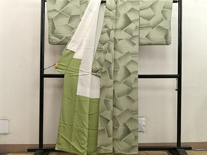 平和屋着物■上質な小紋　瓦文　正絹　逸品　BAAY0546mz