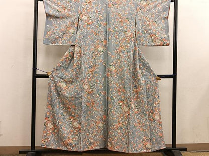 平和屋着物■上質な小紋　乱菊　正絹　逸品　BAAY0548mz