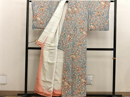 平和屋着物■上質な小紋　乱菊　正絹　逸品　BAAY0548mz