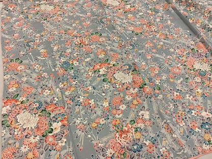 平和屋着物■上質な小紋　乱菊　正絹　逸品　BAAY0548mz