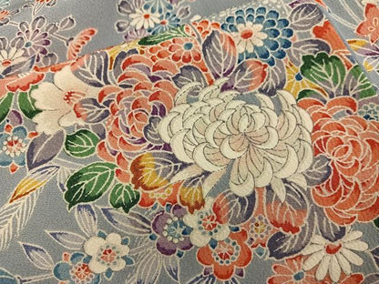 平和屋着物■上質な小紋　乱菊　正絹　逸品　BAAY0548mz