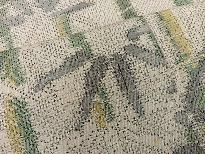 平和屋着物■上質な紬　笹竹文　正絹　逸品　BAAY0552mz