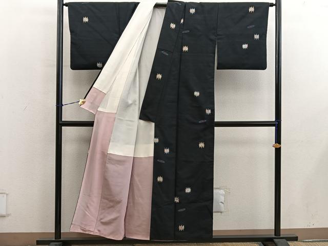 平和屋着物■上質な紬　糸巻き　正絹　逸品　BAAY0553mz