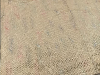 平和屋着物■上質な小紋　総絞り　幾何学文様　正絹　逸品　BAAY0561mz