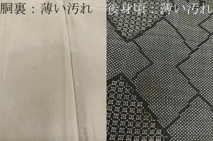 平和屋着物■本場大島紬　7マルキ　菱花文　正絹　逸品　BAAY0563mz