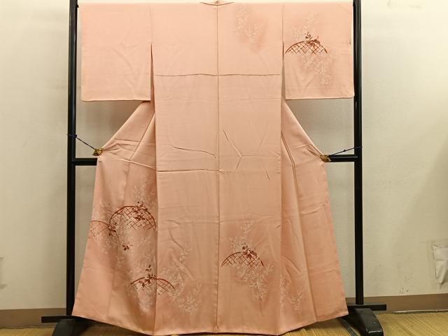 平和屋着物■訪問着　籬花文　正絹　逸品　BAAY0564mz
