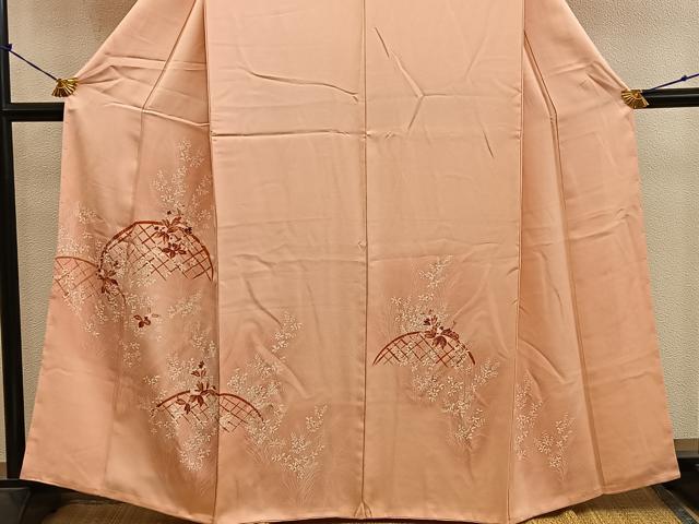 平和屋着物■訪問着　籬花文　正絹　逸品　BAAY0564mz