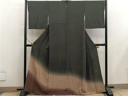 平和屋着物■訪問着　作家物　霞文　暈し染め　鬼しぼ縮緬　正絹　逸品　BAAY0565mz