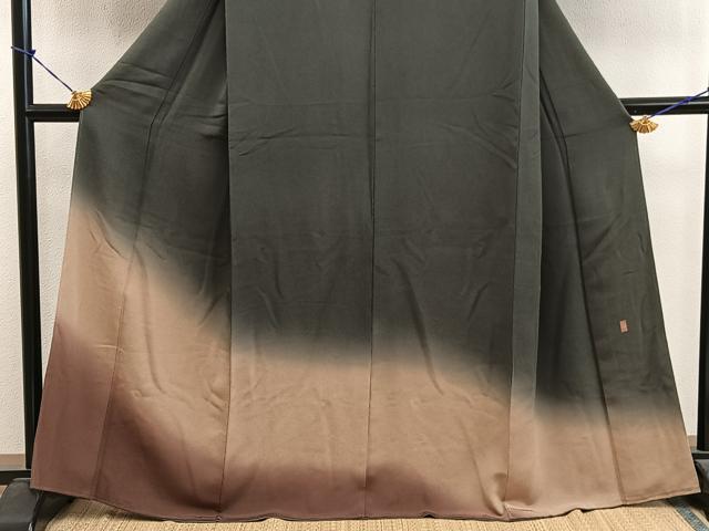 平和屋着物■訪問着　作家物　霞文　暈し染め　鬼しぼ縮緬　正絹　逸品　BAAY0565mz