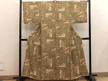 平和屋着物■上質な小紋　風景文　正絹　逸品　BAAY0567mz