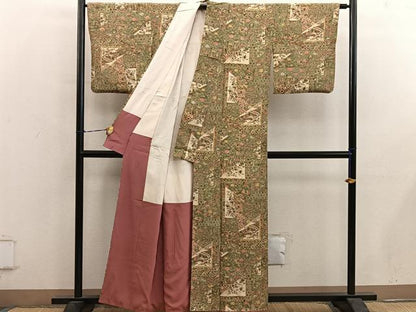 平和屋着物■上質な小紋　風景文　正絹　逸品　BAAY0567mz