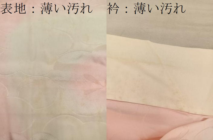 平和屋着物■振袖用長襦袢　無双仕立て　梅花文　暈し染め　正絹　逸品　BAAY0568mz