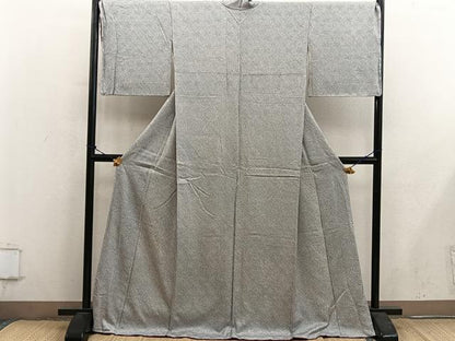 平和屋着物■大変加工の良い総絞り小紋　正絹　逸品　BAAY0573mz