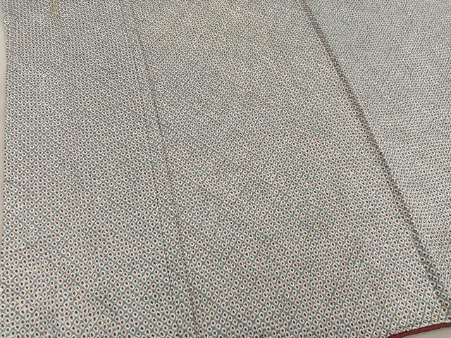 平和屋着物■大変加工の良い総絞り小紋　正絹　逸品　BAAY0573mz