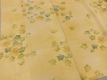 平和屋着物■上質な小紋　流水花文　正絹　逸品　BAAY0575mz