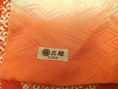 平和屋着物■豪華振袖　駒刺繍　絞り　地紙花文　金彩　三越扱い　正絹　逸品　BAAY0576mz