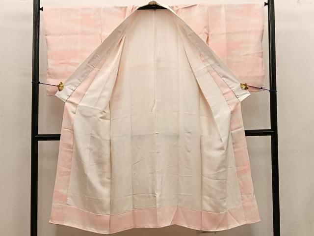 平和屋着物■長襦袢　袷　紗綾形地紋　暈し染め　正絹　逸品　BAAY0583mz