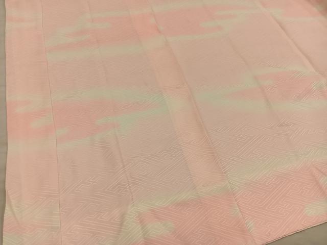 平和屋着物■長襦袢　袷　紗綾形地紋　暈し染め　正絹　逸品　BAAY0583mz