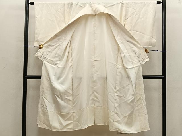 平和屋着物■長襦袢　袷　菊地紋　白色　正絹　逸品　BAAY0584mz