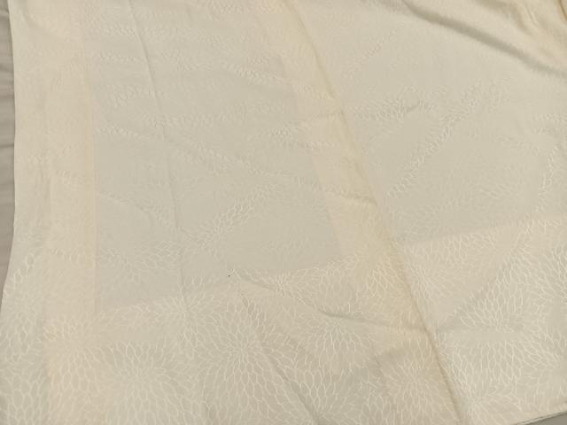 平和屋着物■長襦袢　袷　菊地紋　白色　正絹　逸品　BAAY0584mz