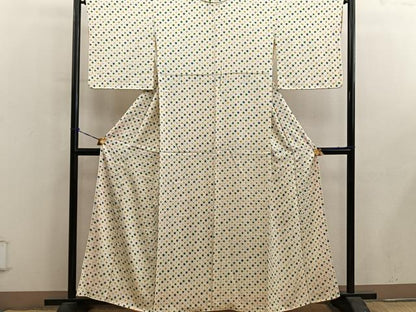 平和屋着物■上質な小紋　総絞り　正絹　逸品　BAAY0589mz