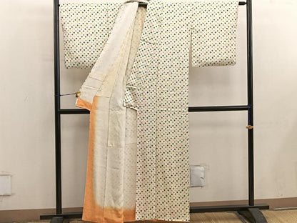 平和屋着物■上質な小紋　総絞り　正絹　逸品　BAAY0589mz