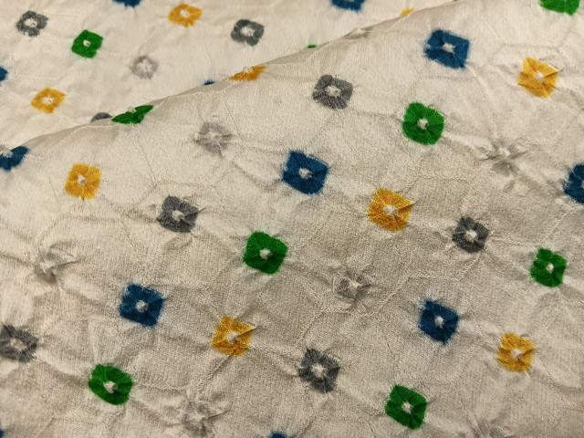 平和屋着物■上質な小紋　総絞り　正絹　逸品　BAAY0589mz