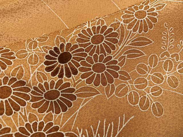 平和屋着物■訪問着　刺繍　菊花文　正絹　逸品　BAAY0591mz