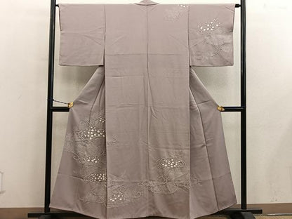 平和屋着物■訪問着　絞り　風景花文　正絹　逸品　BAAY0598mz