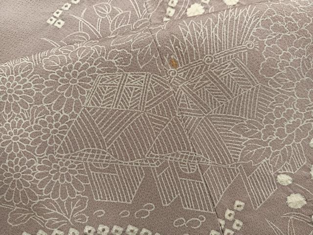 平和屋着物■訪問着　絞り　風景花文　正絹　逸品　BAAY0598mz