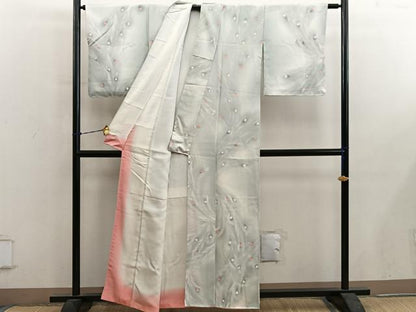 平和屋着物■上質な小紋　孔雀羽　暈し染め　正絹　逸品　BAAY0600mz