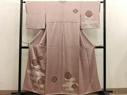 平和屋着物■訪問着　絞り　エ霞花文　金彩　三越扱い　正絹　逸品　BAAY0602mz