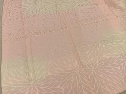 平和屋着物■振袖用長襦袢　無双仕立て　菊地紋　暈し染め　正絹　逸品　BAAY0604mz