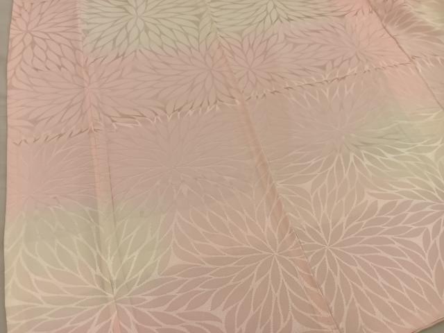 平和屋着物■振袖用長襦袢　無双仕立て　菊地紋　暈し染め　正絹　逸品　BAAY0604mz