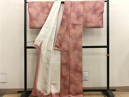 平和屋着物■上質な小紋　陶器地紋　暈し染め　正絹　逸品　BAAY0606mz