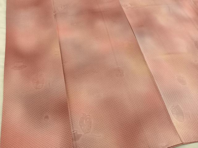 平和屋着物■上質な小紋　陶器地紋　暈し染め　正絹　逸品　BAAY0606mz