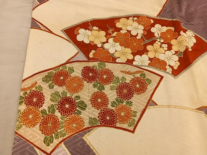 平和屋着物■豪華振袖　駒刺繍　地紙重ね菊花文　金彩　ますいわ屋扱い　正絹　逸品　BAAY0609mz