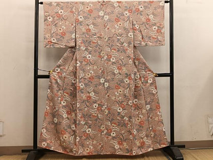平和屋着物■上質な小紋　辻が花　正絹　逸品　BAAY0615mz