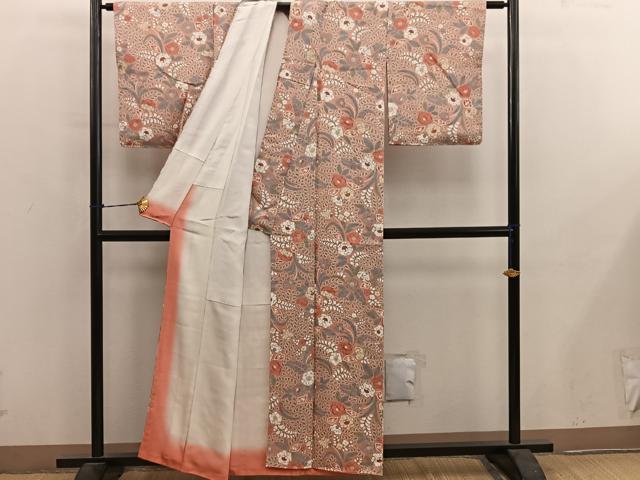 平和屋着物■上質な小紋　辻が花　正絹　逸品　BAAY0615mz