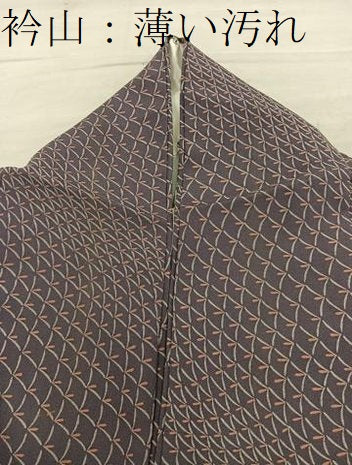 平和屋着物■上質な小紋　幾何学文様　正絹　逸品　BAAY0616mz