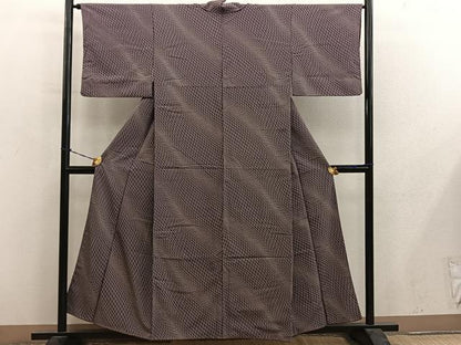 平和屋着物■上質な小紋　幾何学文様　正絹　逸品　BAAY0616mz
