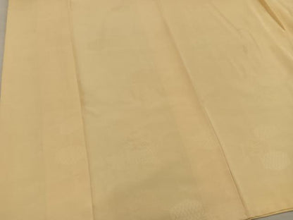 平和屋着物■上質な色無地　亀甲花地紋　玉蜀黍色　正絹　逸品　BAAY0620mz